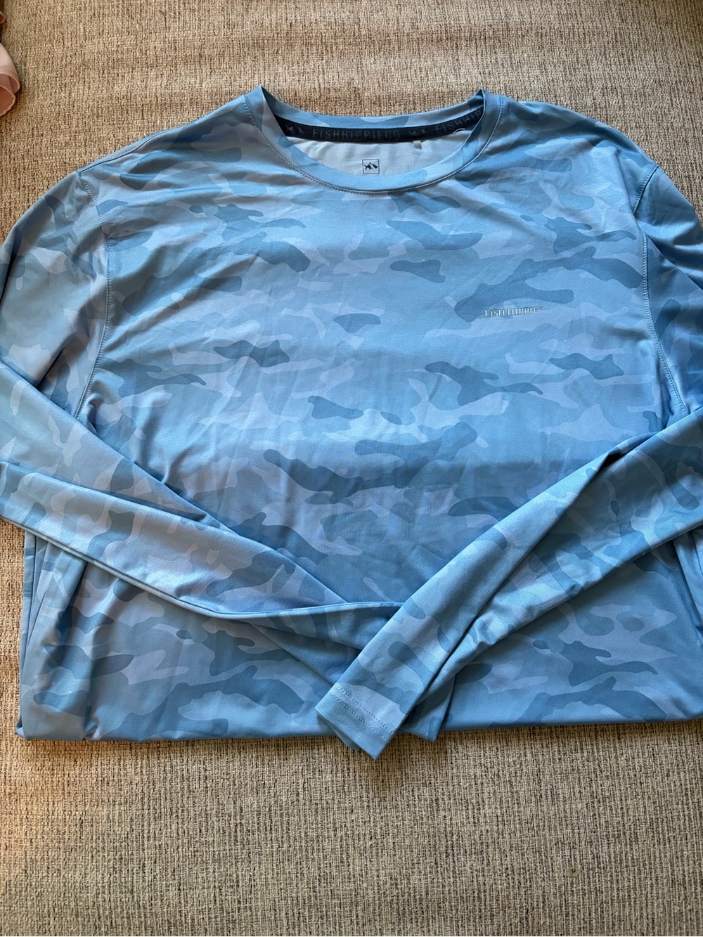 Fish Hippie Light Blue Camo Long-Sleeve Performance Tee